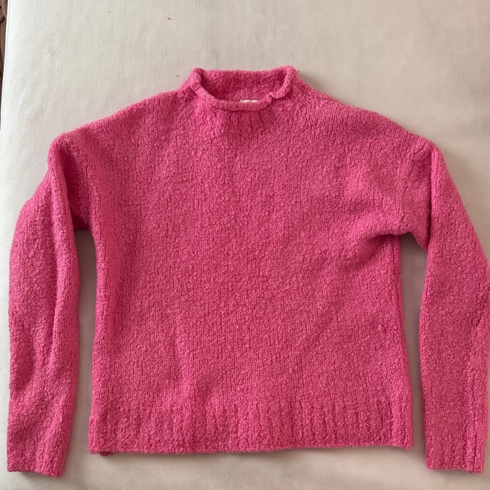 J Crew Mock-neck Pink Sweater
